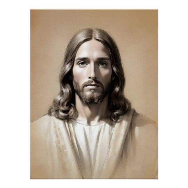 Póster Boceto de Jesús 6 (Anverso)