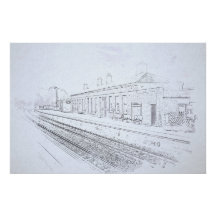 Boceto de la Estación de Ferrocarril de Todmorden,