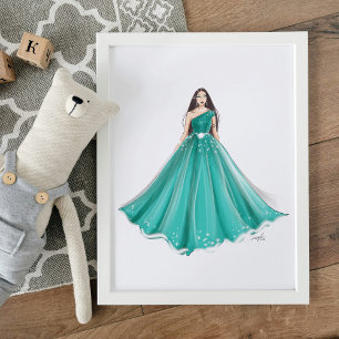 Póster boceto de moda, arte,