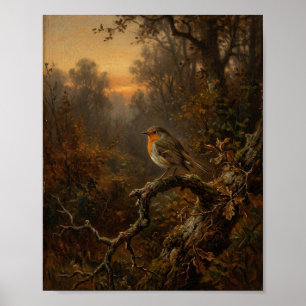 Póster Boceto de pájaro antiguo francés II