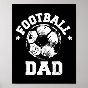 Póster Boceto de papá de fútbol Ll Orgulloso día de parti