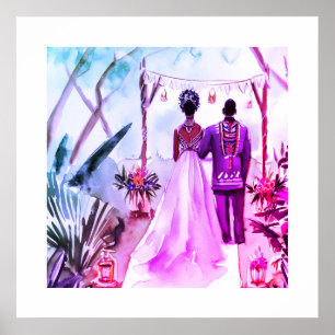 Póster Boda africano