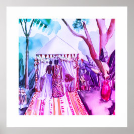 Póster Boda africano