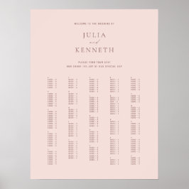 Póster Boda alpino Rosa clásico elegante