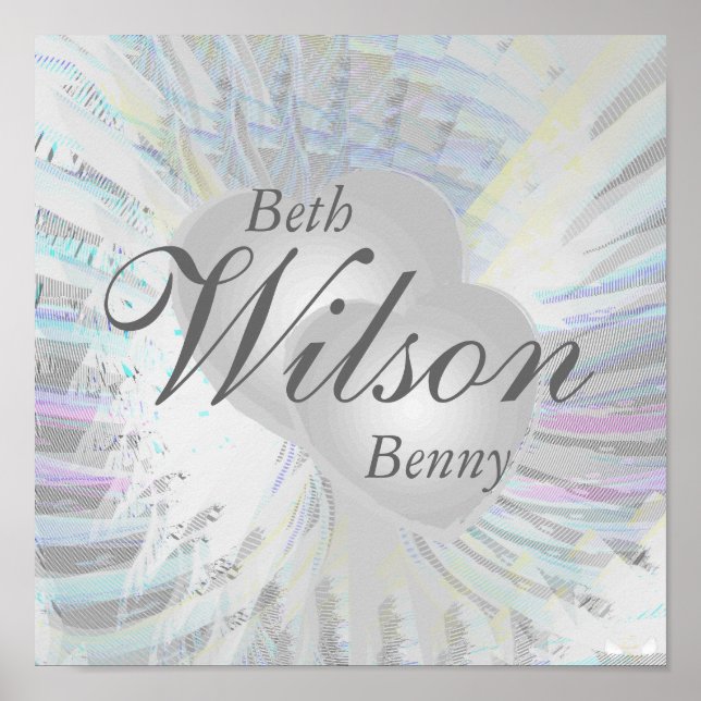 Póster Boda Angelic Wings Pearly Hearts Poster (Frente)