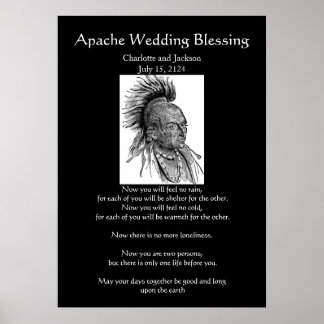 Póster Boda Apache bendiciendo a Ojibwa Cheif