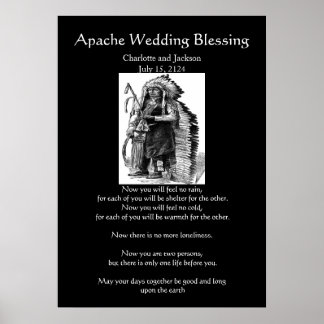 Póster Boda Apache Bendiciendo Dakota-Sioux Cheif