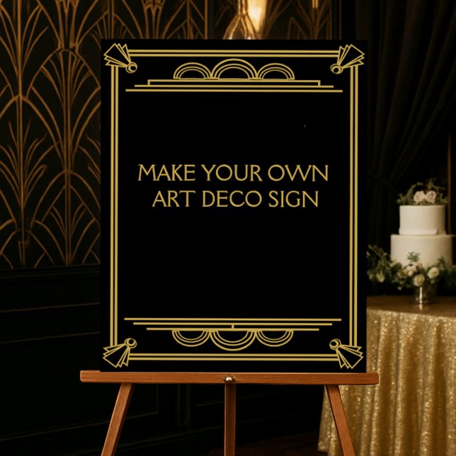 Póster Boda Art Deco o Rótulo Fiesta (Subido por el creador)