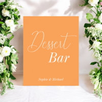Boda Baby Shower Naranja de barra de postres