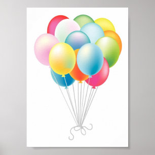 Póster Boda Balloons Bunch