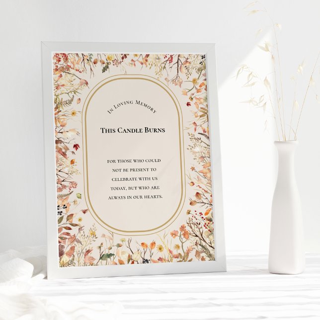 Póster Boda beige de otoño rústico quema esta velas (Subido por el creador)