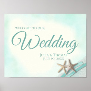Póster Boda Bienvenida a Starfish y Rótulo Cinta