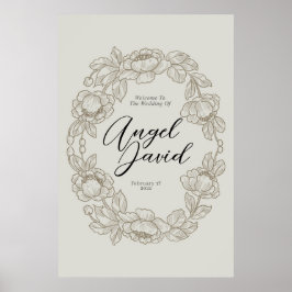 Póster Boda Bienvenida Bohemian