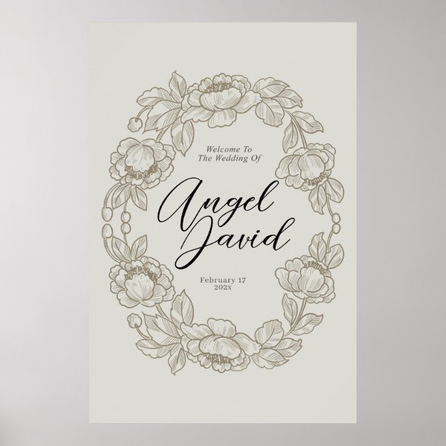 Póster Boda Bienvenida Bohemian (Frente)