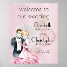 Boda Bienvenida Pareja de Boda Vintage