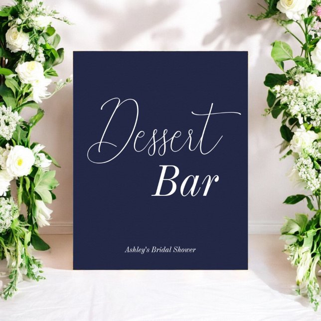 Póster Boda blanco azul del bar del postre (Subido por el creador)