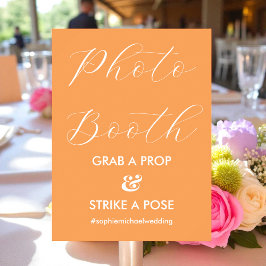 Póster Boda blanco de Naranja de foto