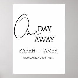 Póster Boda Blanco Un día antes de la cena de ensayo