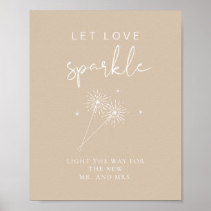 Póster BODA bohemio de INDIE Sparkler despide a Poster
