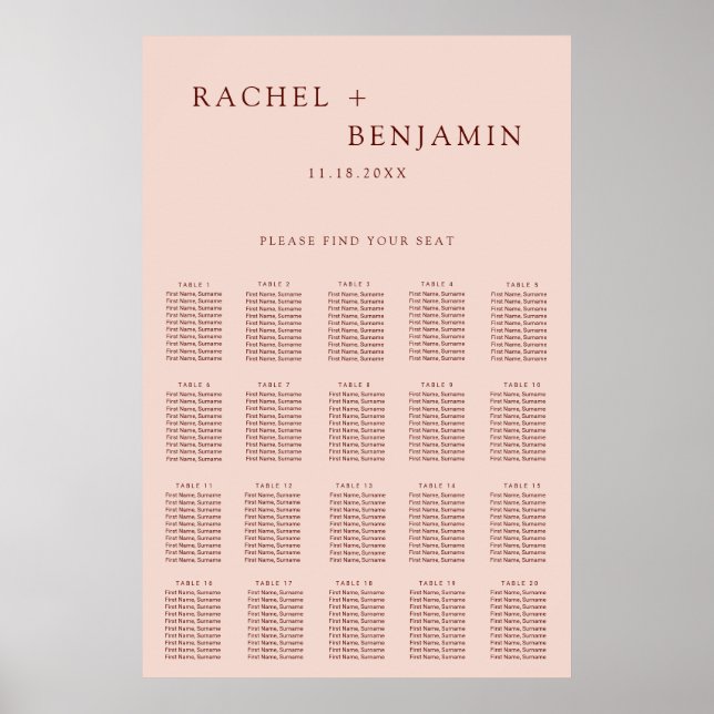 Póster Boda bohemio encuentra su elegante terracota (Frente)