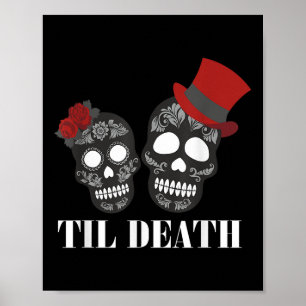 Póster Boda Bri Del Día De La Pareja Casada Muerta