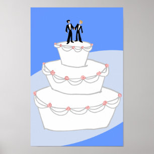 Póster Boda Cake Two Grooms