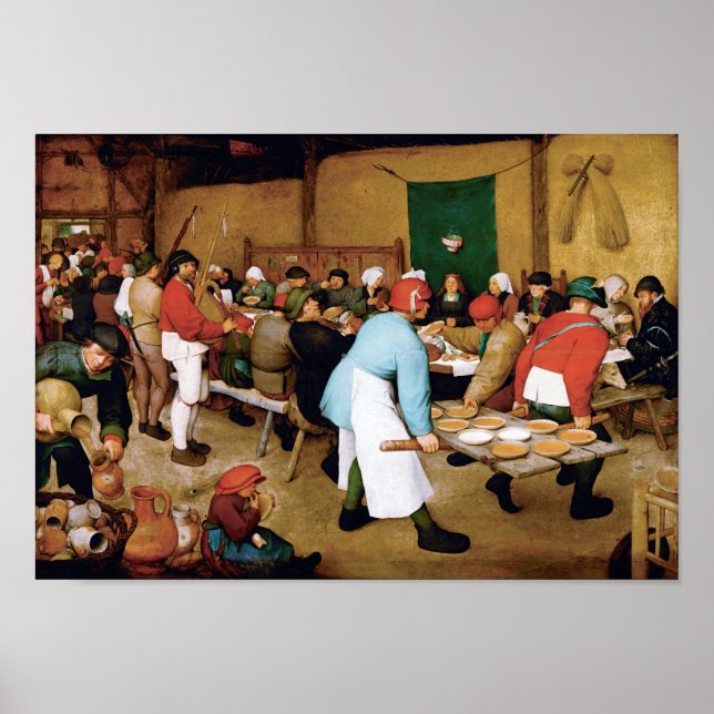 Póster Boda campesino, Pieter Bruegel (Frente)