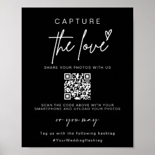 Póster Boda Captura El Amor Foto compartida Código QR