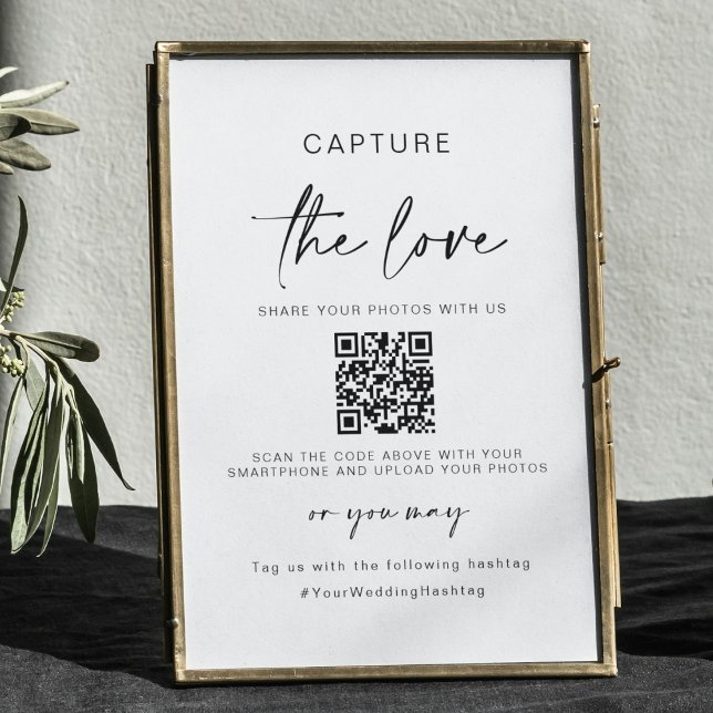 Póster Boda Captura El Amor | Foto compartida Código QR (Subido por el creador)