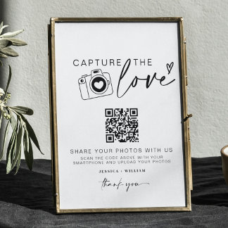 Póster Boda Captura El Amor | Foto compartida Código QR