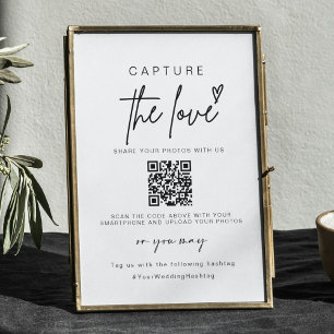 Póster Boda Captura El Amor   Foto compartida Código QR