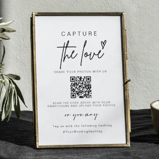 Póster Boda Captura El Amor | Foto compartida Código QR