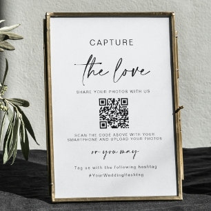 Póster Boda Captura El Amor   Foto compartida Código QR