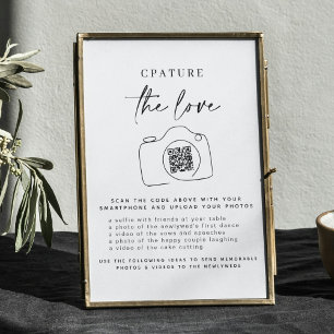 Póster Boda Captura El Amor   Foto compartida Código QR