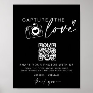 Póster Boda Captura El Amor   Foto compartida Código QR