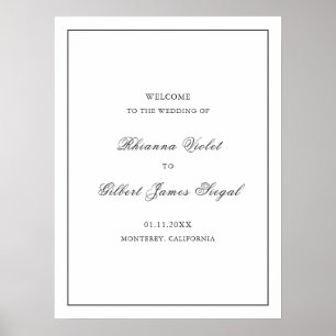 Póster Boda Clásica atemporal en negro y blanco