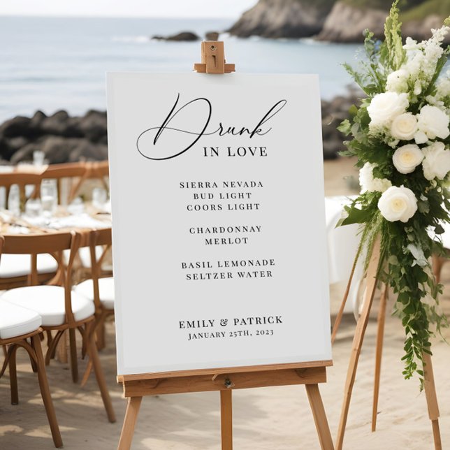 Póster Boda Cocktail Bar Menú Elegante Moderno (Subido por el creador)