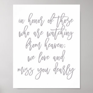 Póster Boda con letra a mano Chic para recordar a los ser
