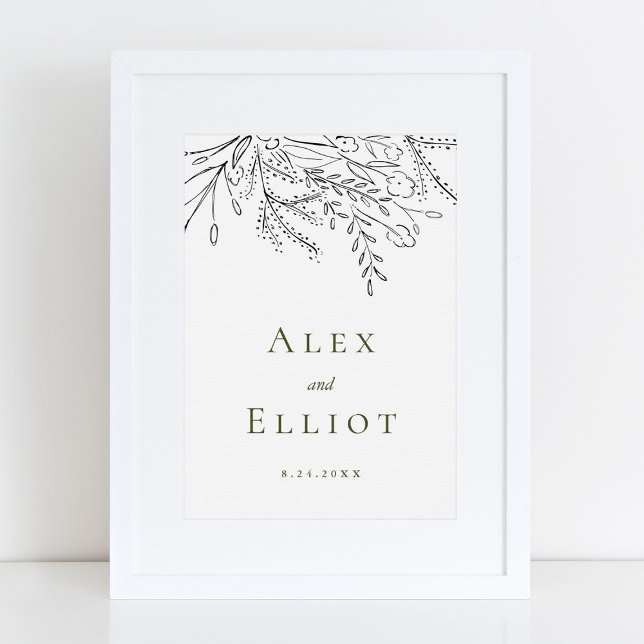 Póster Boda con Ramo Desbordante (Subido por el creador)