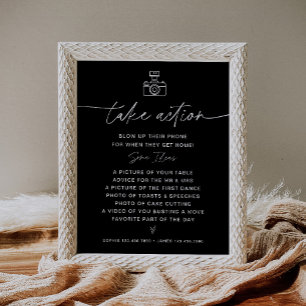 Póster BODA de Acción de NOIR - Rótulo espía