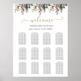 Póster Boda de acuarela de invierno