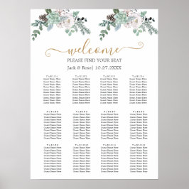 Póster Boda de acuarela de invierno