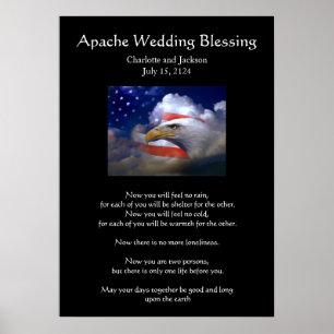Póster Boda de Apache que bendice Eagle