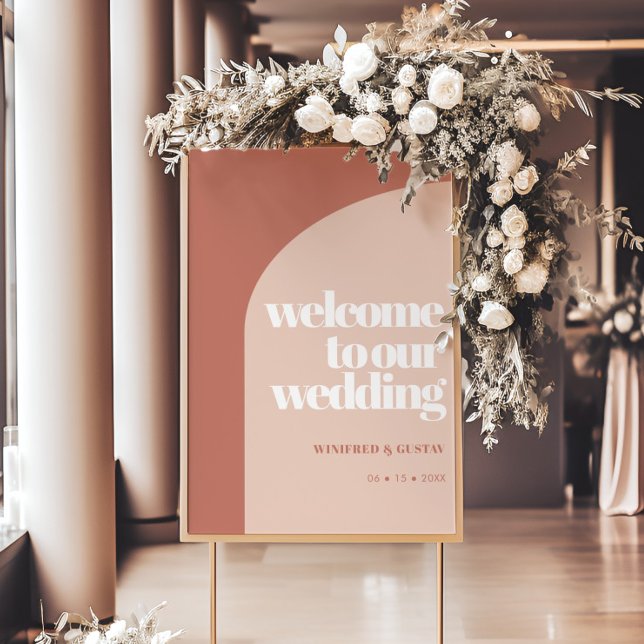 Póster Boda de arco de barca de moda simple (Subido por el creador)
