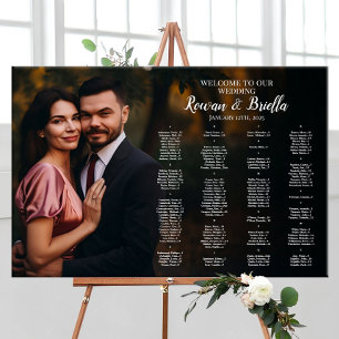 Póster Boda de asiento con foto encuentre su asiento