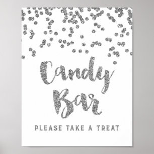 Póster Boda de bar con caramelos o Rótulo con ducha Confe