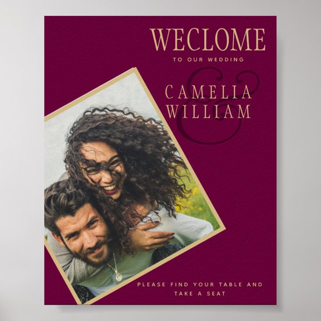 Póster BODA DE Berry Gold DE PRESUPUESTO (Frente)