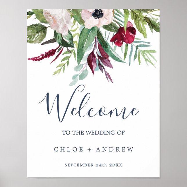 Póster Boda de bienvenida de la brisa tropical (Frente)