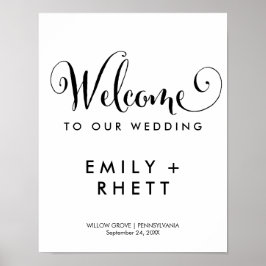 Póster Boda de bienvenida de Southern Belle Calligraphy