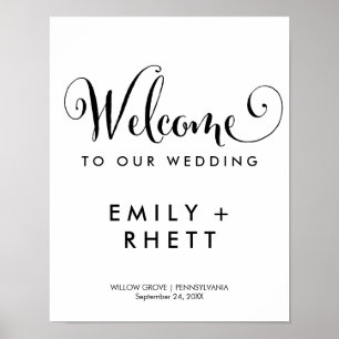 Póster Boda de bienvenida de Southern Belle Calligraphy